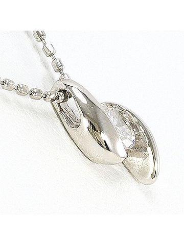 Unbranded PT900 Platinum / PT850 Necklace with 0.20ct Diamond (I1 clarity), Certificate of Authenticity, Total Weight 2.6g, 40cm Length, Like New Condition. (view 2)