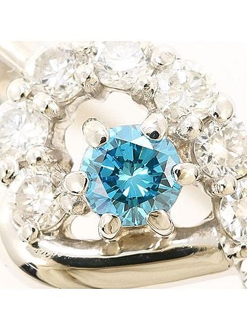 Unbranded PT900 Platinum Ring, 1 Blue Diamond 0.14ct, 0.36ct, Certificate of Authenticity, Total Weight 4.8g, Like New Jewelry (view 2)