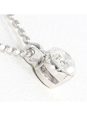 Unbranded PT900 Platinum / PT850 Necklace with 0.20ct Diamond, Total Weight 1.9g, 40cm, Like New Condition (view 2)