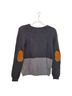 KiDiCHiC 100% Cotton Color Block Gray Orange Pullover Sweater Size 10 - photo 2