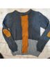 KiDiCHiC 100% Cotton Color Block Gray Orange Pullover Sweater Size 10 - photo 4