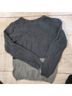KiDiCHiC 100% Cotton Color Block Gray Orange Pullover Sweater Size 10 - photo 3