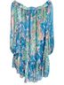 Ted Baker London 100% Polyester Floral Blue Green Swimsuit Cover Up Size S - photo 2