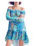 Ted Baker London 100% Polyester Floral Blue Green Swimsuit Cover Up Size S - photo 4