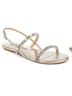 Badgley Mischka 100% Leather Silver Sandals Size 6 - photo 4