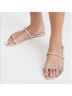 Badgley Mischka 100% Leather Silver Sandals Size 6 - photo 14