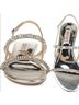 Badgley Mischka 100% Leather Silver Sandals Size 6 - photo 5