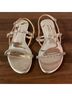 Badgley Mischka 100% Leather Silver Sandals Size 6 - photo 7