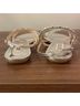 Badgley Mischka 100% Leather Silver Sandals Size 6 - photo 11