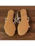 Badgley Mischka 100% Leather Silver Sandals Size 6 - photo 8