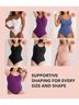 Shapermint 90% Nylon 10% Spandex 100% Cotton Solid Brown Black Tan Bodysuit Size 3X - photo 5