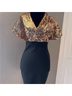 Flying Tomato Solid Gold Black Cocktail Dress Size S - photo 3