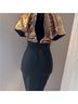 Flying Tomato Solid Gold Black Cocktail Dress Size S - photo 10