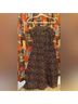Unique Vintage Floral Black Pink Jumpsuit Size L - photo 3