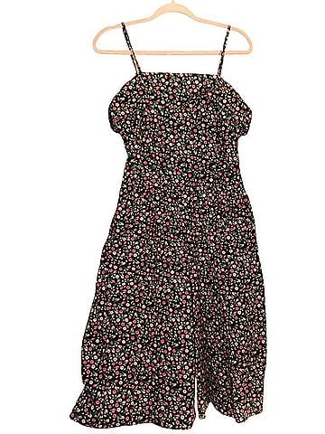 Unique Vintage Black Floral cropped jumpsuit Jumpsuit (view 1)