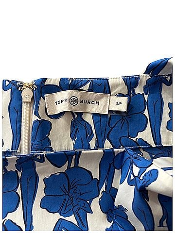 Tory Burch Drop Waist Blue Hibiscus Casual Dress (view 2)