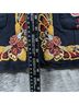 Maeve 100% Cotton 100% Polyester Floral Black Orange Blazer Size 2 - photo 7