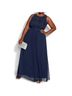 City Chic 100% Polyester 60% Polyester 40% Nylon 100% Polyester Solid Blue Casual Dress Size 18 - photo 10