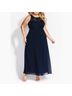 City Chic 100% Polyester 60% Polyester 40% Nylon 100% Polyester Solid Blue Casual Dress Size 18 - photo 11