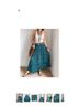 Requirements 100% Rayon Floral Teal Casual Skirt Size M - photo 3