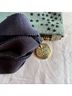 Clare V. 100% Suede Stars Gray Blue Leather Clutch One size - photo 3