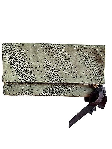 Clare V. Vivier Stars Leather Zip Clutch Leather Clutch (view 1)