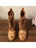 Vintage Foundry 90% Leather 10% Polyurethane 100% Leather 90% Leather Floral Brown White Boots Size 6 - photo 4