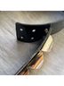 CC Skye 100% Patent Leather Black Silver Leather Belt One size - photo 4
