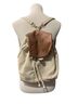 Gianni Notaro 100% Leather White Brown Leather Backpack One size - photo 1