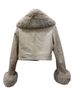 Azalea Wang Tan Faux Leather Jacket Size M - photo 2