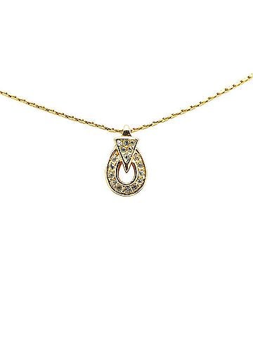 Christian Dior Christian Dior Dior pendant necklace, gold plated with rhinestones, for women. (view 1)