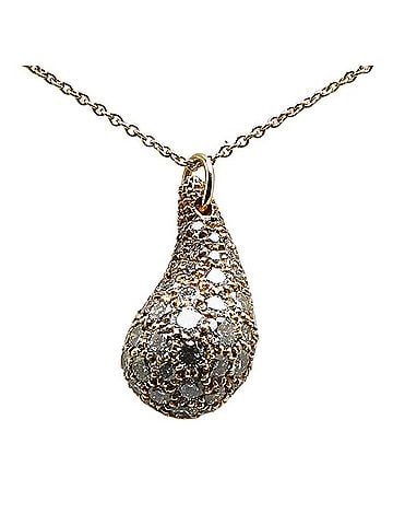 Tiffany & Co. Tiffany Elsa Peretti teardrop Bave diamond necklace K18YG yellow gold for women TIFFANY&Co. (view 2)