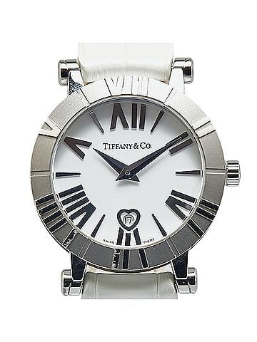 Tiffany & Co. Tiffany & Co. Atlas Heart Date Watch Z1300.11.11A20A71A, Quartz Movement, White Dial, Stainless Steel, Leather, Women's (view 1)