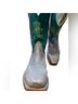Nocona Boots 100% Leather Green Brown Boots Size 9 1/2 - photo 4