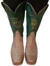 Nocona Boots 100% Leather Green Brown Boots Size 9 1/2 - photo 1