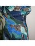 Hutch 100% Polyester Animal Print Leopard Print Blue Teal Green Casual Dress Size 0 - photo 12