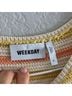 Weekday Stripes Yellow Orange Tank Top Size L - photo 3