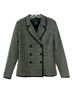 Miss Wu 53% Polyester 36% Cotton 7% Nylon 4% Acrylic 100% Polyester Checkered-gingham Black Green Blazer Size 8 - photo 1