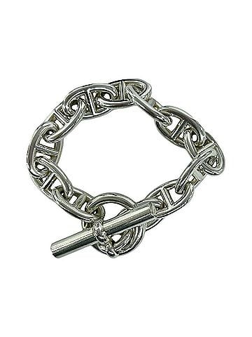Hermès HERMES Chaine d'Ancre TGM 12-link bracelet, sterling silver (925), accessory, silver, 31239 (view 1)