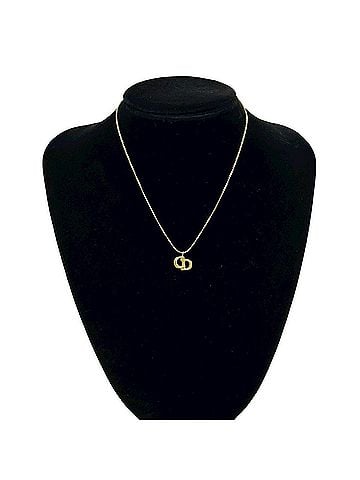 Christian Dior Christian Dior Vintage CD Logo GP Necklace, Gold, Accessory 72174 (view 2)