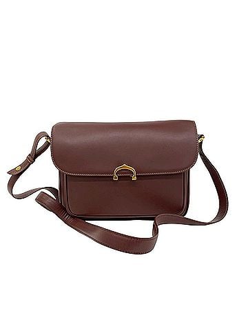 Cartier CARTIER Vintage Must Line Leather Semi-One Shoulder Bag/Pochette, Wine Red/Bordeaux, 94246 (view 1)