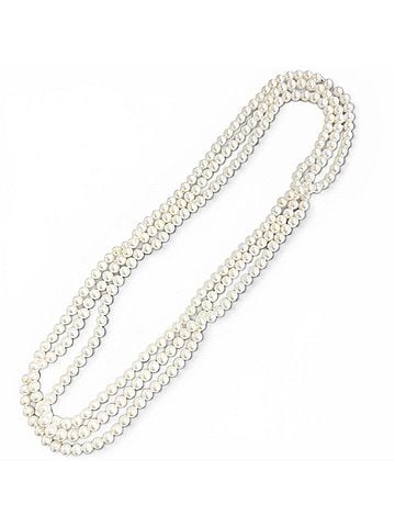 Tiffany & Co. TIFFANY&Co. Tiffany Freshwater Pearl 925 Long Necklace, White, Weight 151.55g, Women's, Highly Recommended ? (view 1)