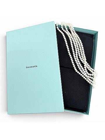 Tiffany & Co. TIFFANY&Co. Tiffany Freshwater Pearl 925 Long Necklace, White, Weight 151.55g, Women's, Highly Recommended ? (view 2)