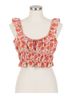 Saylor 100% Cotton Floral Multi Color Short Sleeve Blouse Size S - photo 1