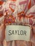 Saylor 100% Cotton Floral Multi Color Short Sleeve Blouse Size S - photo 3