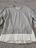Maeve 58% Cotton 42% Polyester 100% Cotton 97% Cotton 3% Elastane Gray White Pullover Sweater Size M - photo 3