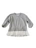 Maeve 58% Cotton 42% Polyester 100% Cotton 97% Cotton 3% Elastane Gray White Pullover Sweater Size M - photo 1