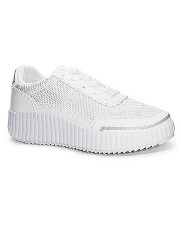 Dirty Laundry Women's Spirited Mesh Sneaker in White (view 1)