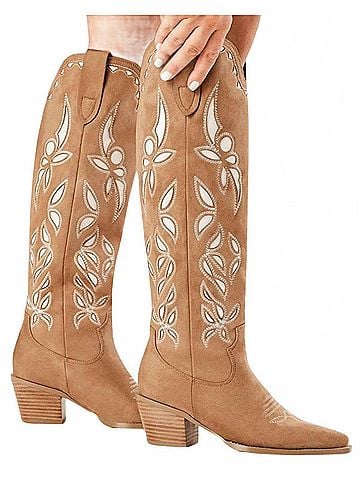 Billini Women's Della Suede Western Boot in Tan (view 2)