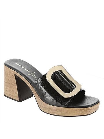 All Black Women's Hi Elegante Heel Shoe in Black (view 1)